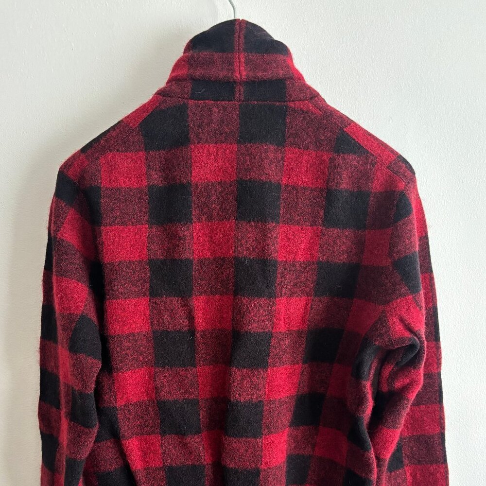 $698 Polo Ralph Lauren Skeet Buffalo Plaid Wool Shawl Collar Cardigan - Medium - Picture 10 of 12